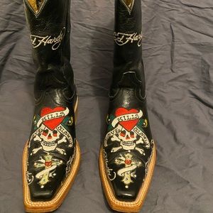 Custom made Ed Hardy boots!